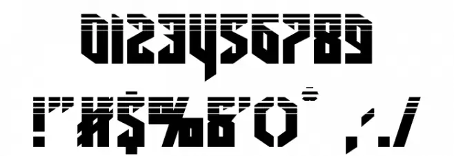 Deathshead Halftone Font OTHER CHARS