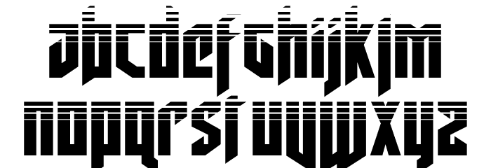 Deathshead Halftone Font LOWERCASE