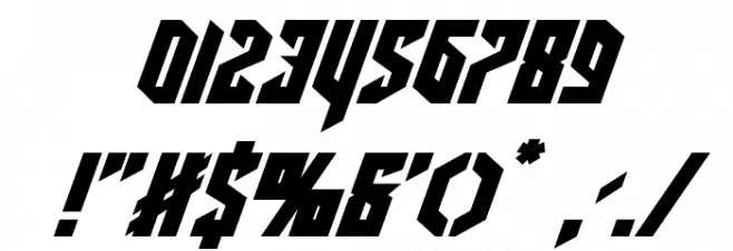 Deathshead Italic Font OTHER CHARS