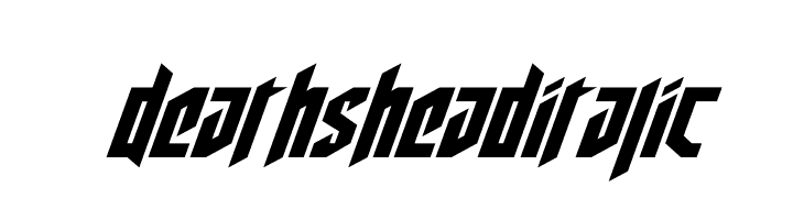 Deathshead Italic  les polices de caractères gratuit tlcharger