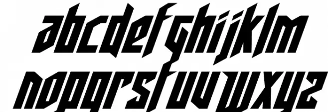 Deathshead Italic Font Litere mari