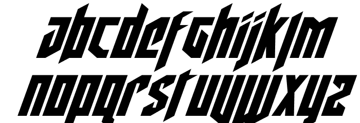 Deathshead Italic Font LOWERCASE