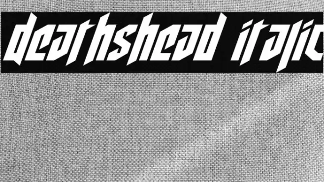 Deathshead Italic Font examples