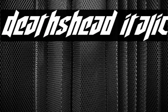 Deathshead Italic Font examples