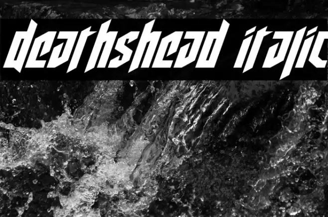 Deathshead Italic Font examples