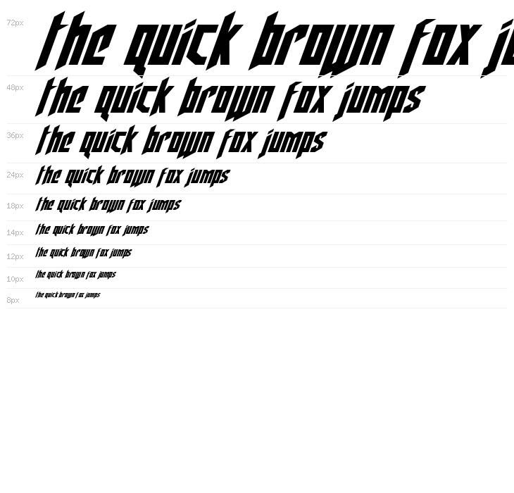 Deathshead Italic Waterfall