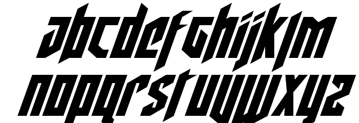 Deathshead Italic Font LOWERCASE