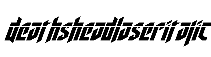 Deathshead Laser Italic  Frei Schriftart Herunterladen