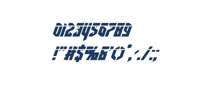 Deathshead Laser Italic Other Characters