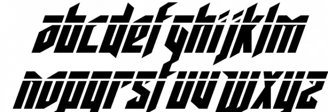 Deathshead Laser Italic Font Litere mari