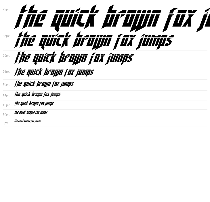 Deathshead Laser Italic Waterfall