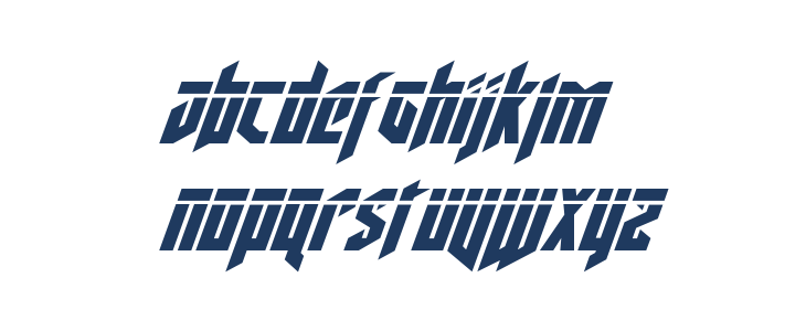 Deathshead Laser Italic Lowercase