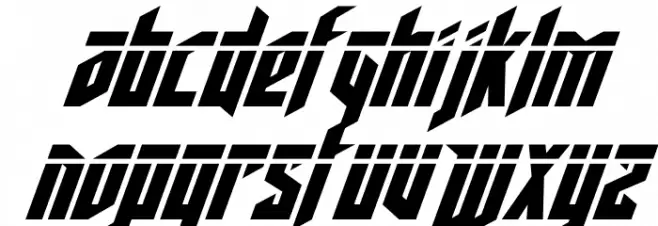 Deathshead Laser Italic Fonte MAIÚSCULAS