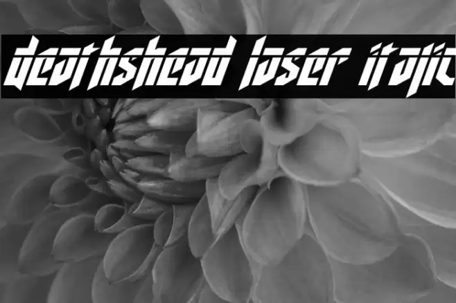 Deathshead Laser Italic Font examples