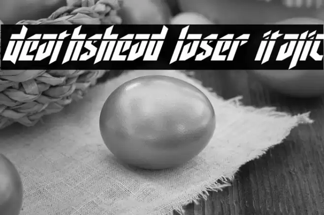 Deathshead Laser Italic Font examples