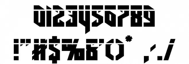 Deathshead Laser Font OTHER CHARS