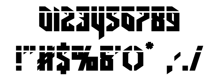 Deathshead Laser Font OTHER CHARS