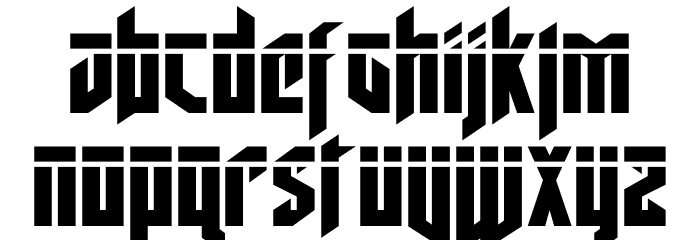Deathshead Laser Font LOWERCASE