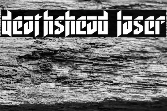 Deathshead Laser Font examples
