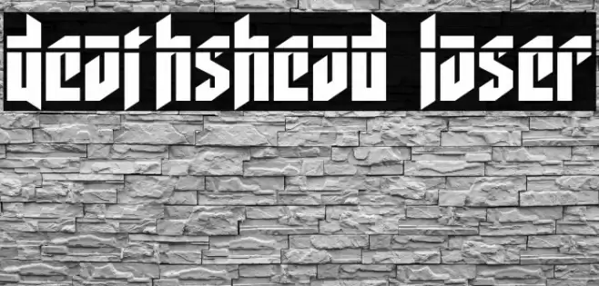 Deathshead Laser Font examples