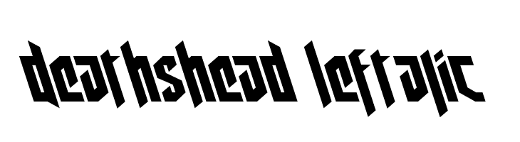Deathshead Leftalic  les polices de caractères gratuit tlcharger