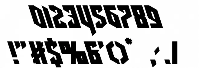 Deathshead Leftalic Font OTHER CHARS