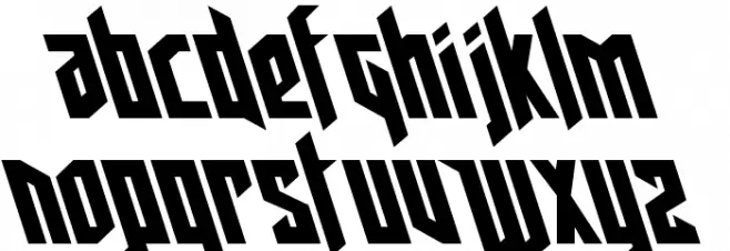 Deathshead Leftalic फ़ॉन्ट अपरकेस