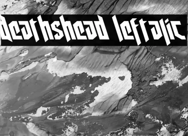 Deathshead Leftalic Font examples