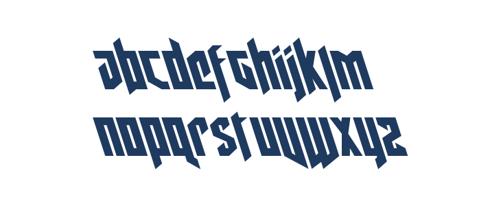 Deathshead Leftalic Lowercase