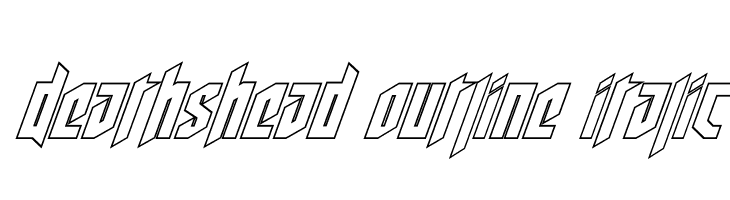 Deathshead Outline Italic  免费字体下载