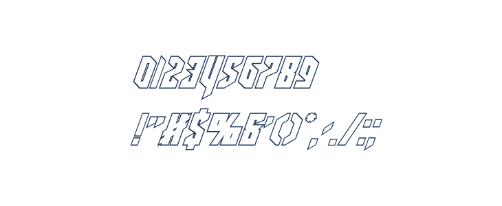 Deathshead Outline Italic Other Characters
