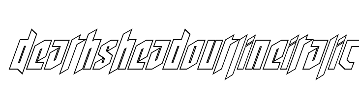 Deathshead Outline Italic  免费字体下载