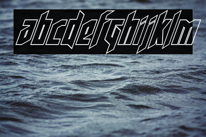 Deathshead Outline Italic Example 1