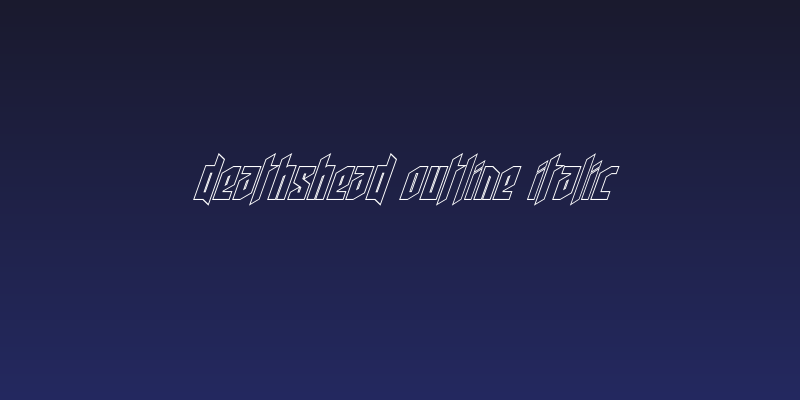 Deathshead Outline Italic Social Header