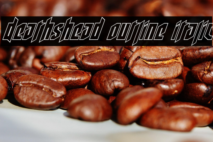 Deathshead Outline Italic Example 1