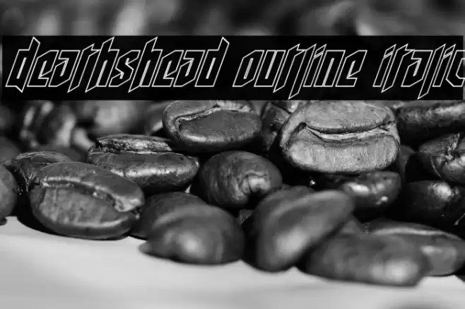 Deathshead Outline Italic Font examples