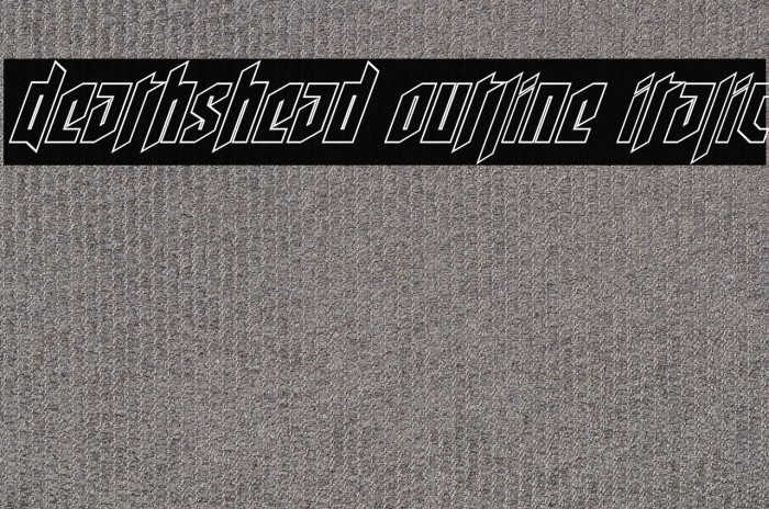 Deathshead Outline Italic Example 2
