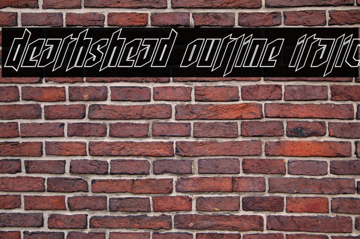 Deathshead Outline Italic Example 3
