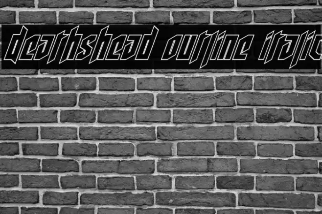 Deathshead Outline Italic Font examples