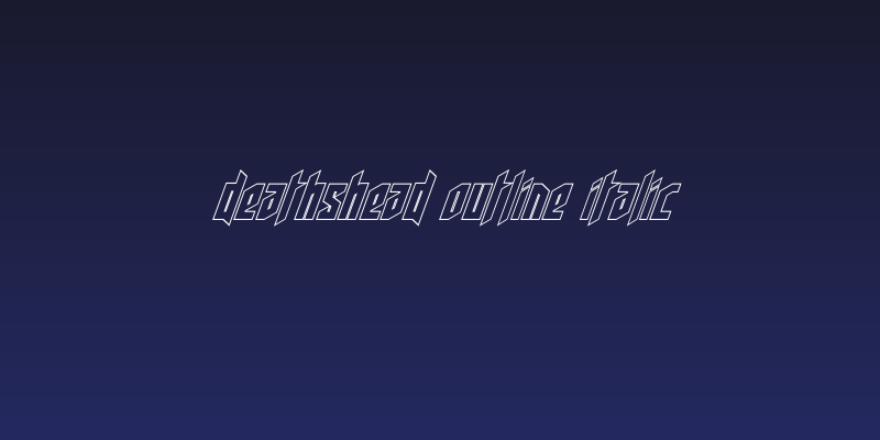 Deathshead Outline Italic Social Header