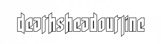 Deathshead Outline  Fuentes Gratis Descargar