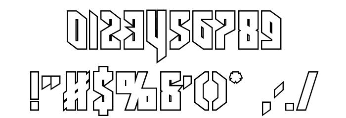 Deathshead Outline Font OTHER CHARS