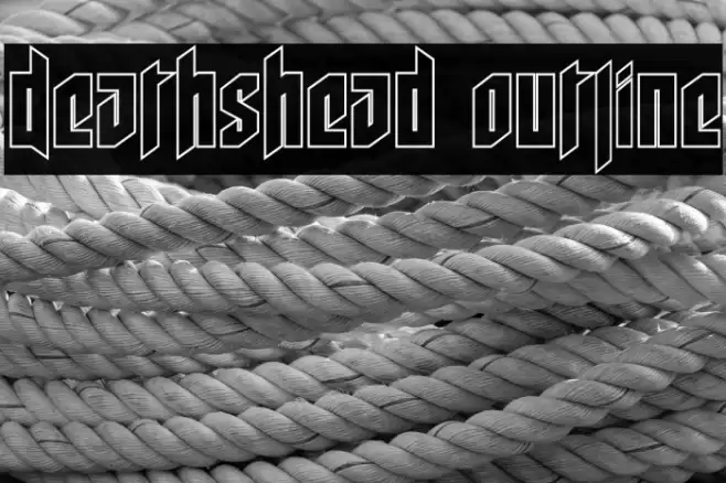 Deathshead Outline Font examples