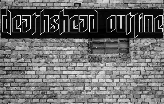Deathshead Outline Font examples