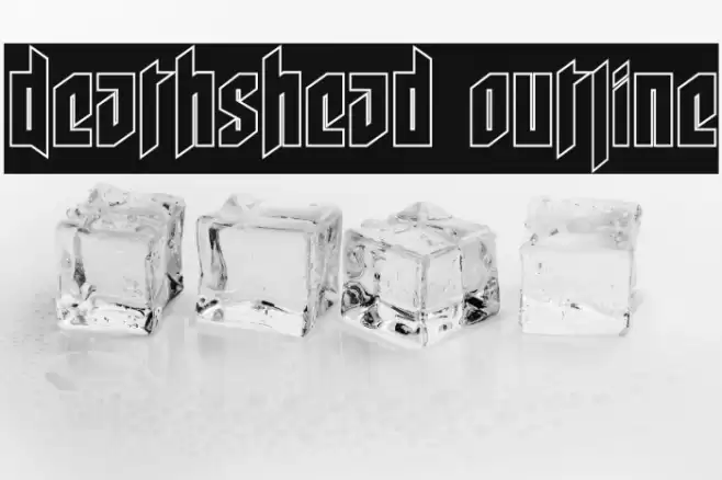 Deathshead Outline Font examples
