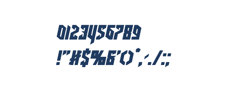 Deathshead Semi-Italic Other Characters
