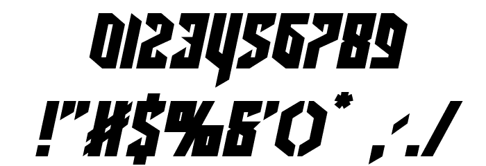 Deathshead Semi-Italic Font OTHER CHARS