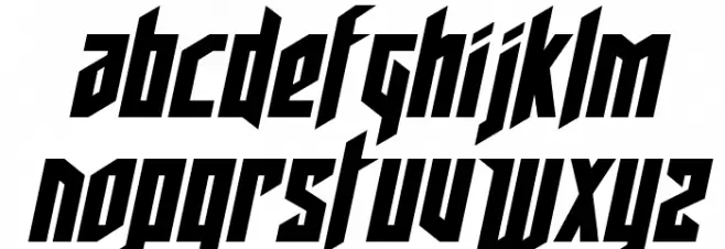 Deathshead Semi-Italic 字体 大写