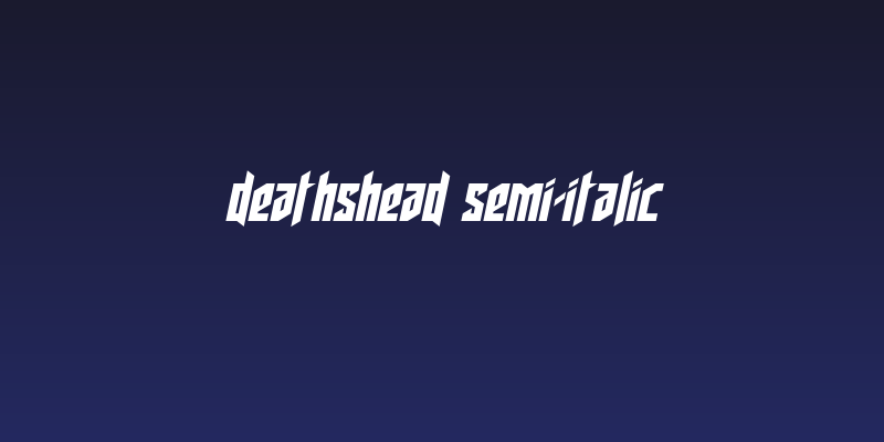 Deathshead Semi-Italic Social Header