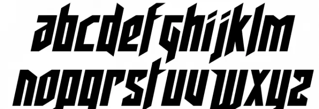 Deathshead Semi-Italic خط أحرف كبيرة
